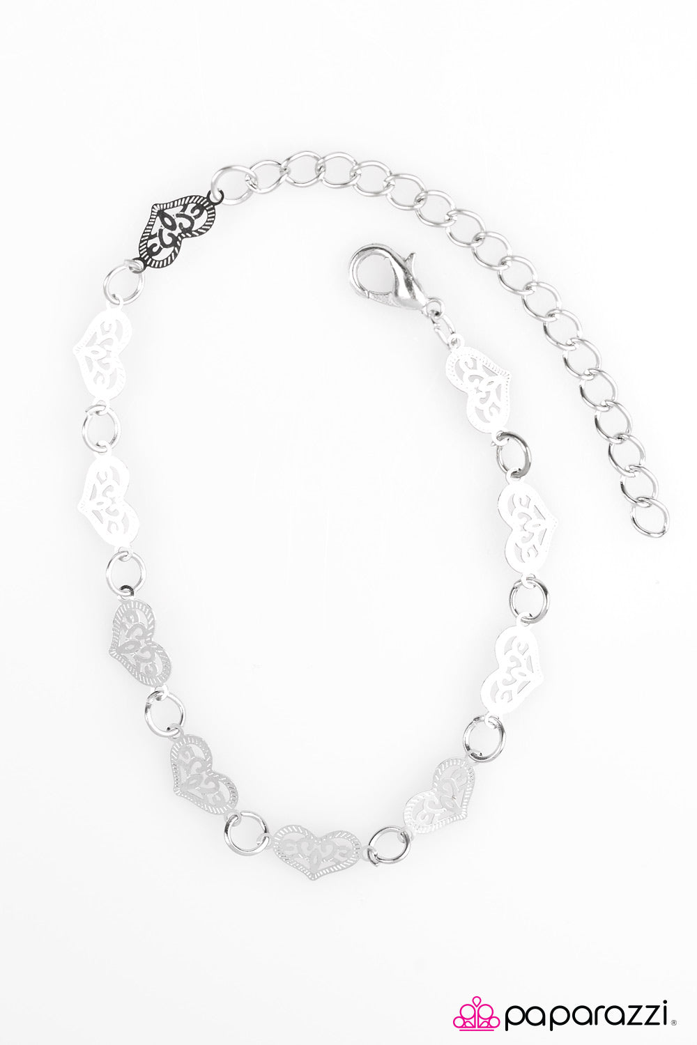 Paparazzi ♥ Glad To HEART It - Silver ♥ Bracelet