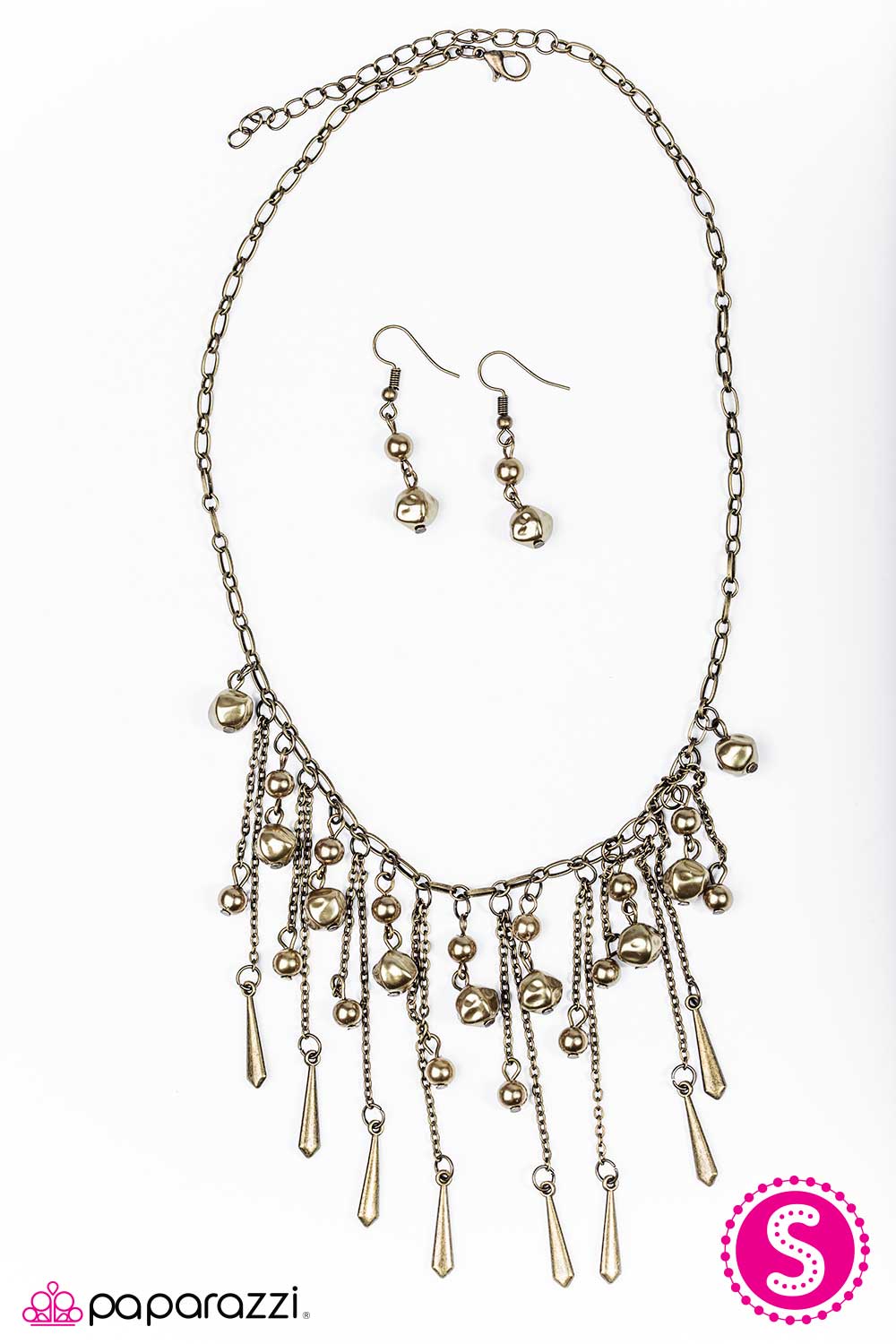 Paparazzi ♥ Midnight Lights - Brass ♥ Necklace