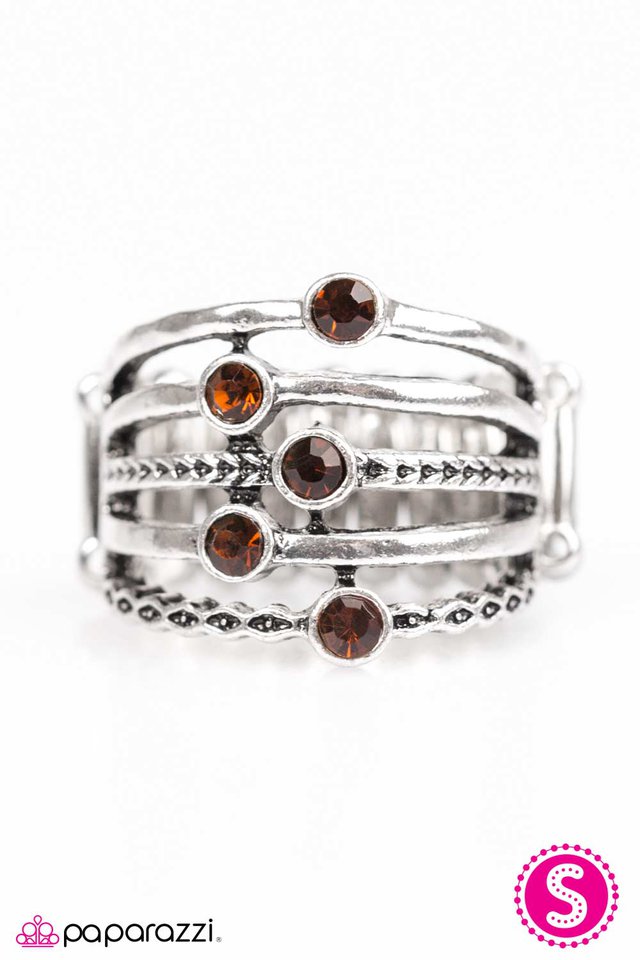 Paparazzi ♥ Close Ranks - Brown ♥ Ring