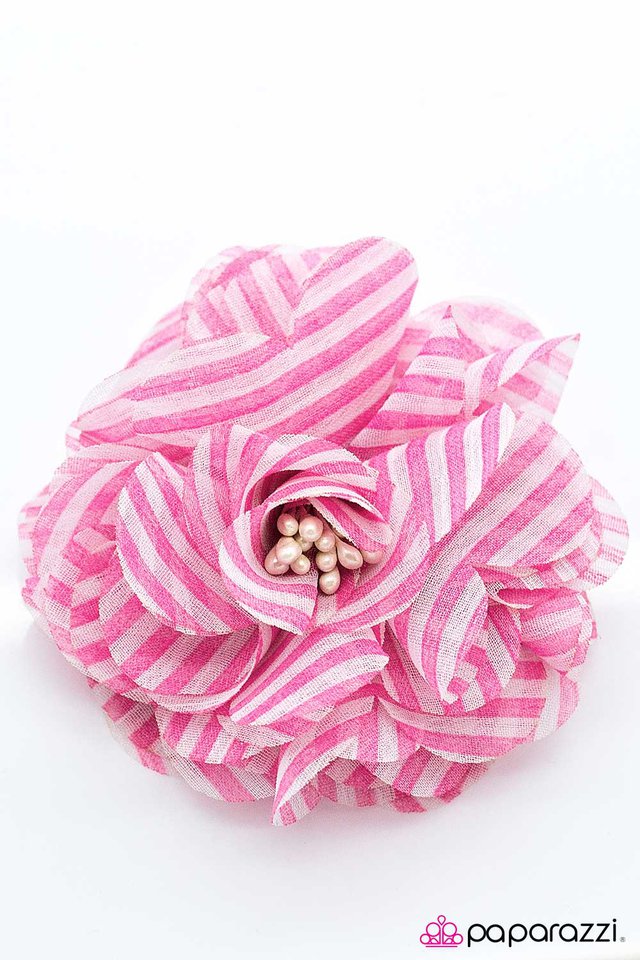 Paparazzi ♥ Earning My Stripes - Pink ♥ Hair Clip