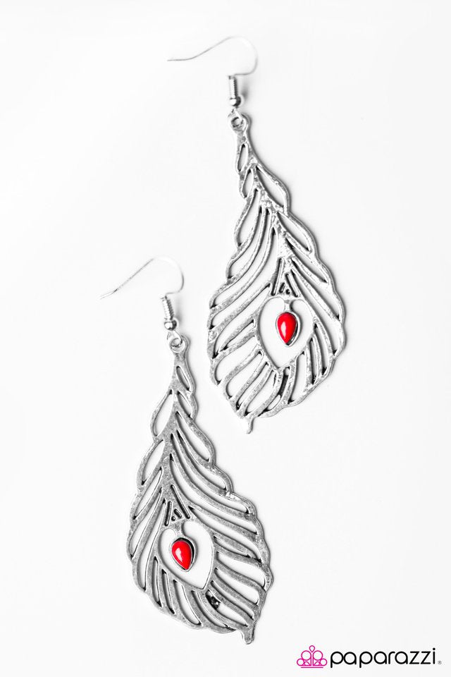 Paparazzi ♥ Let Your Heart Soar - Red ♥ Earrings