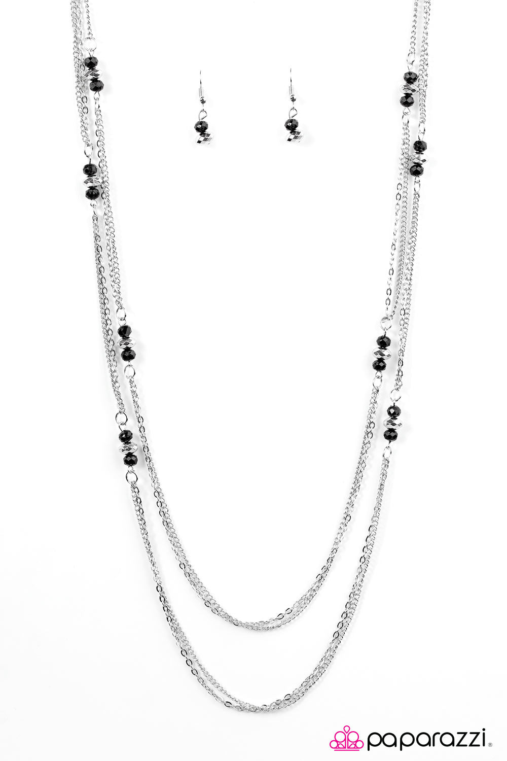 Paparazzi ♥ Glass Half FANCIFUL - Black ♥ Necklace