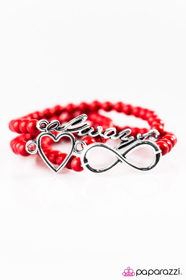 Paparazzi ♥ Forever In Fashion - Red ♥ Bracelet