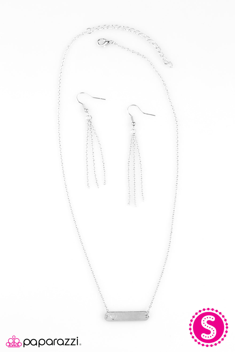 Paparazzi ♥ Fill Your Heart With Love - Silver ♥ Necklace