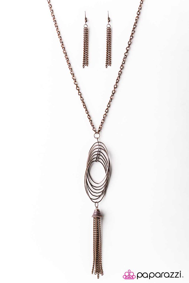Paparazzi ♥ Twirl and Tassel - Copper ♥ Necklace