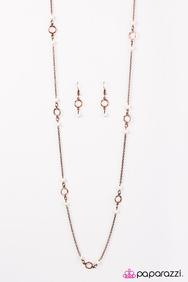 Paparazzi ♥ Beach Savvy - Copper ♥ Necklace