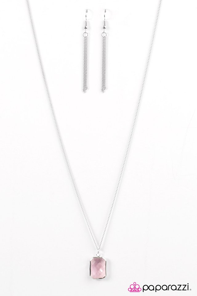 Paparazzi ♥ GLASSY Lady - Pink ♥ Necklace