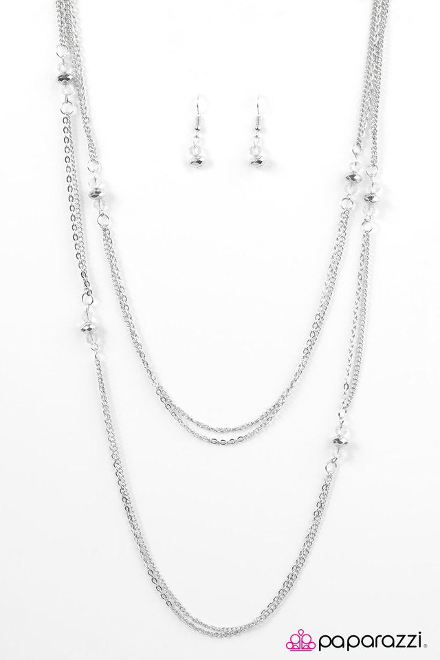 Paparazzi ♥ Glass Half FANCIFUL - Silver ♥ Necklace