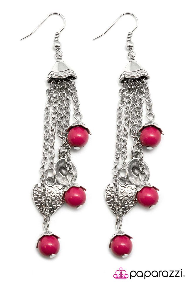 Paparazzi ♥ Falling from Grace - Pink ♥ Earrings