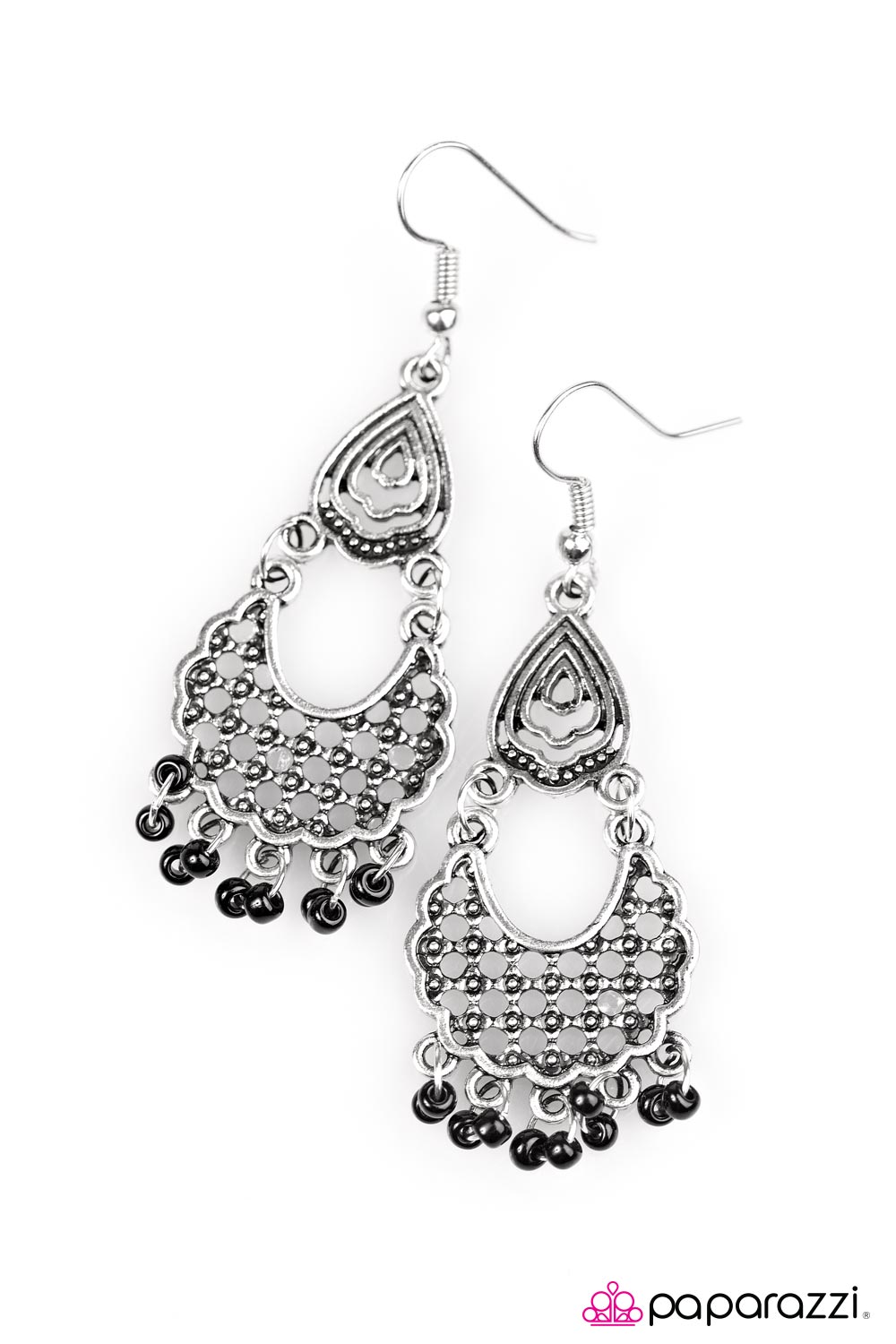 Paparazzi ♥ Canyon Colors - Black ♥ Earrings