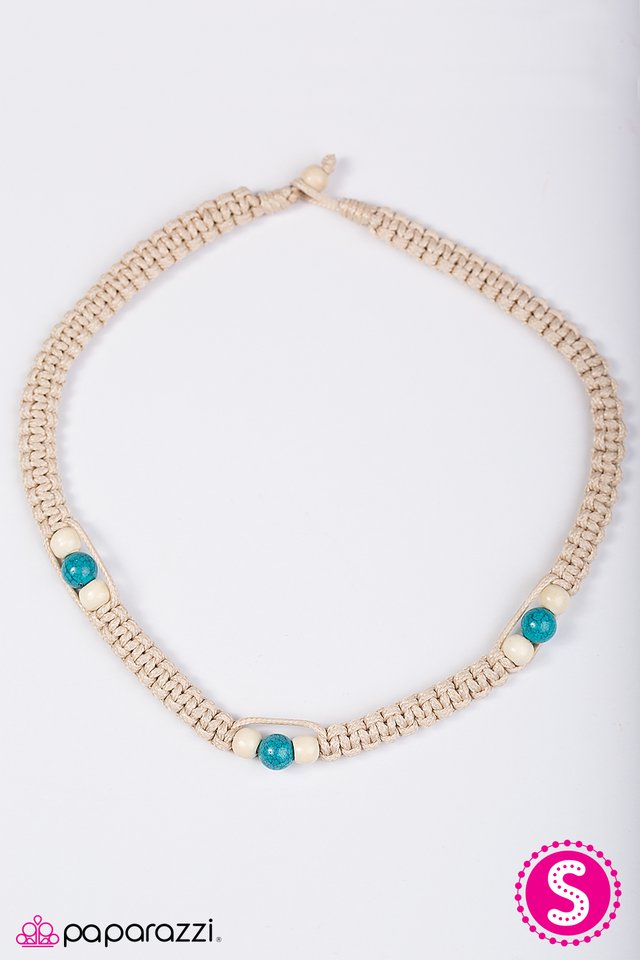 Paparazzi ♥ No Man Is An Island - Blue ♥ Necklace