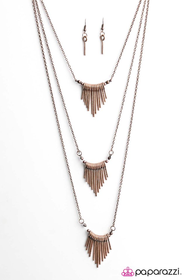 Paparazzi ♥ No Fear! - Copper ♥ Necklace