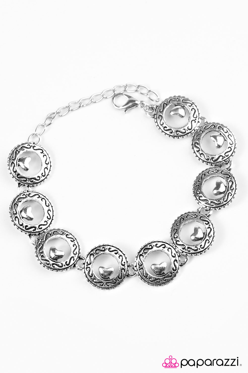 Paparazzi ♥ Heart and SOULMATE - Silver ♥ Bracelet