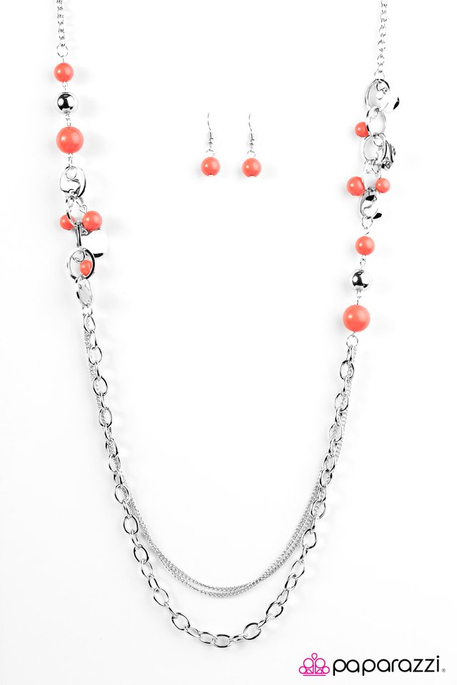Paparazzi ♥ Dont Worry, BEACH Happy - Orange ♥ Necklace