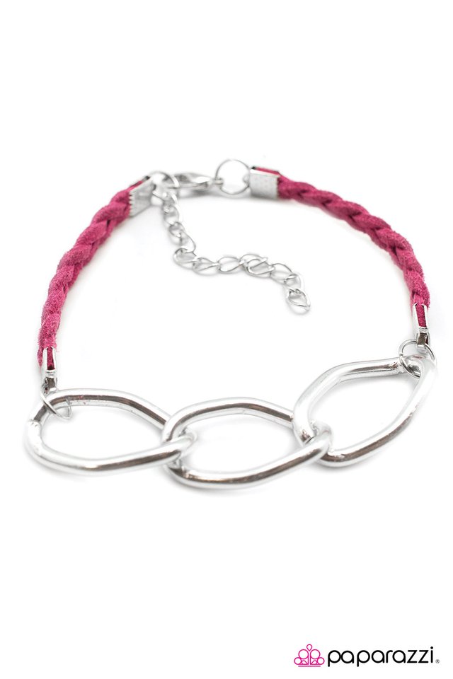 Paparazzi ♥ Caught in the Middle - Pink ♥ Bracelet