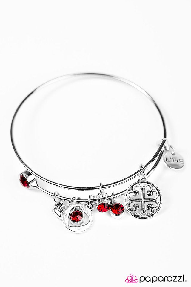 Paparazzi ♥ Love To Bits - Red ♥ Bracelet