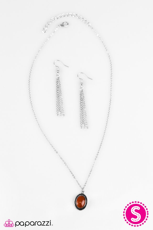 Paparazzi ♥ I Spoke Too MOON - Orange ♥ Necklace