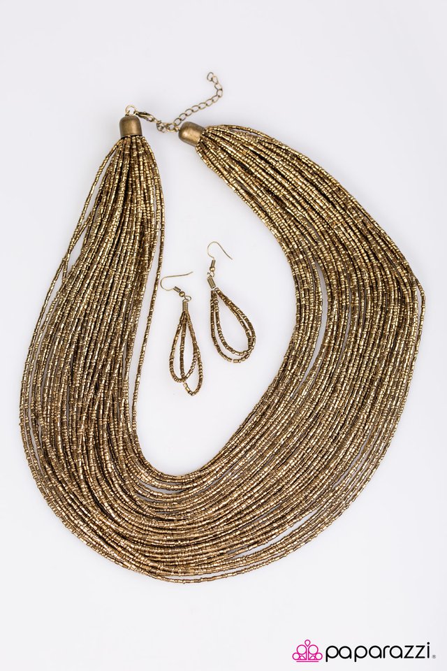 Paparazzi ♥ Ice Storm - Brass ♥ Necklace