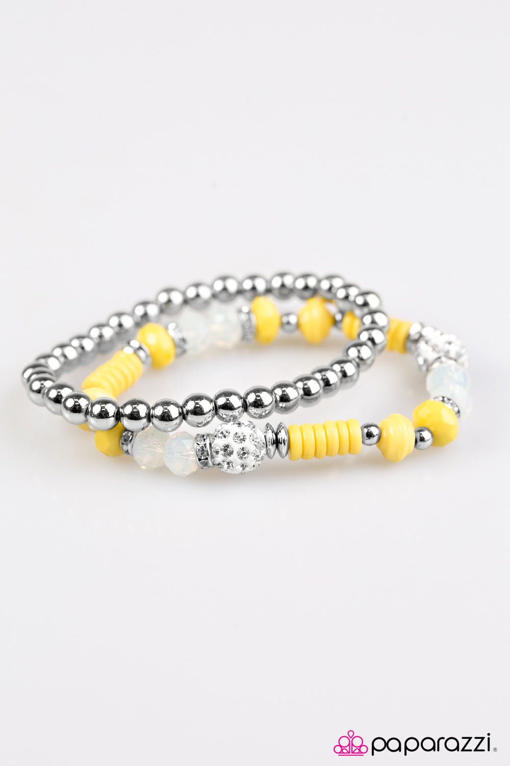 Paparazzi ♥ My Dance Card Is Full - Yellow ♥ Bracelet