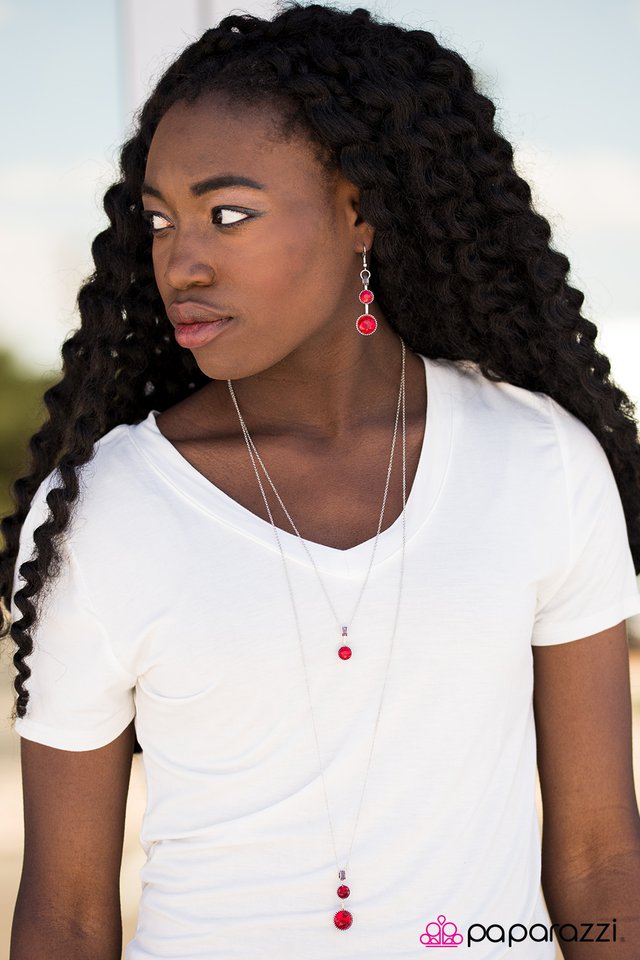 Paparazzi ♥ Central SPARK - Red ♥ Necklace