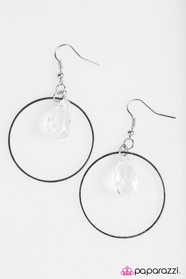 Paparazzi ♥ Rain Dance - White ♥ Earrings