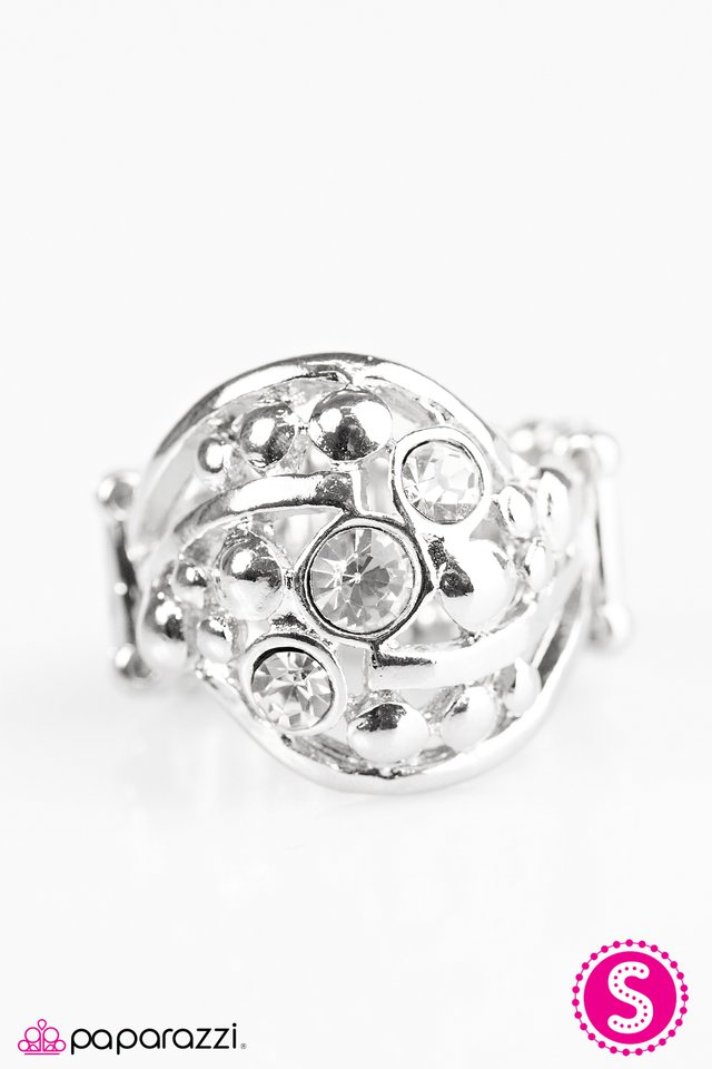 Paparazzi ♥ Woman On A Mission - White ♥ Ring