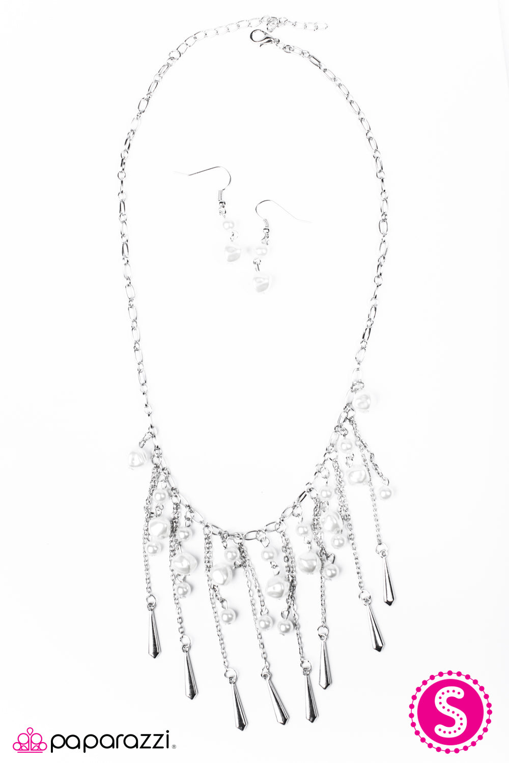 Paparazzi ♥ Midnight Lights - White ♥ Necklace