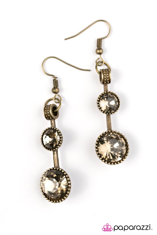 Paparazzi ♥ The SPARK-est Hour - Brass ♥ Earrings