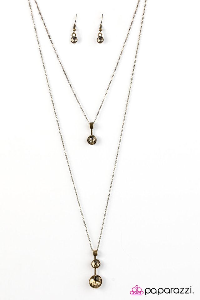 Paparazzi ♥ Central SPARK - Brass ♥ Necklace