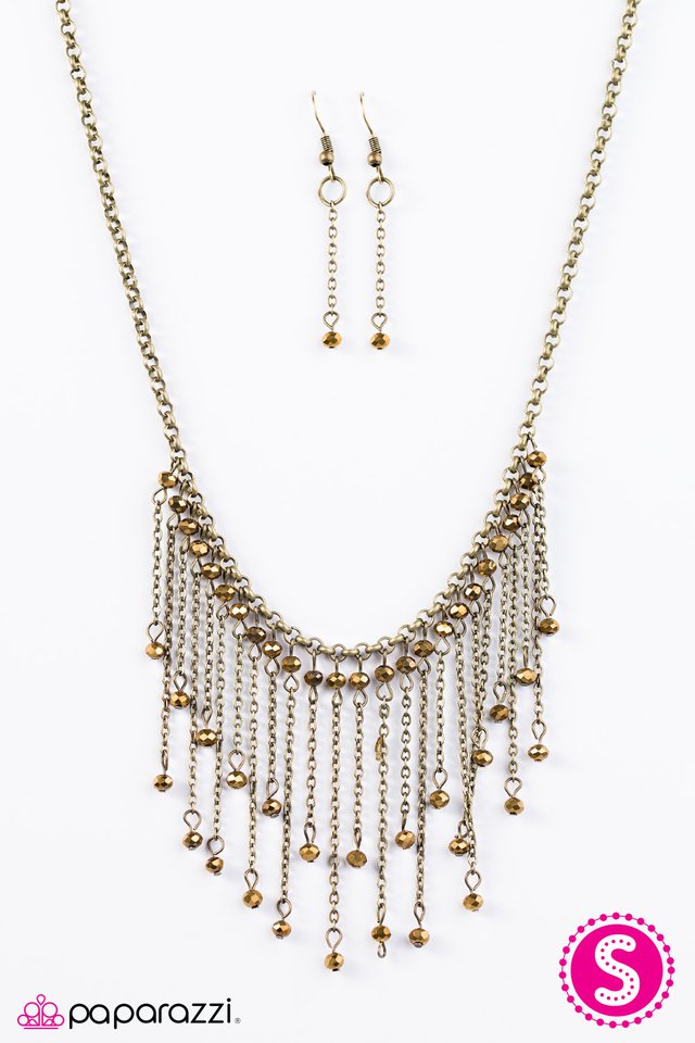 Paparazzi ♥ Who Needs Fireworks? - Brass ♥ Necklace