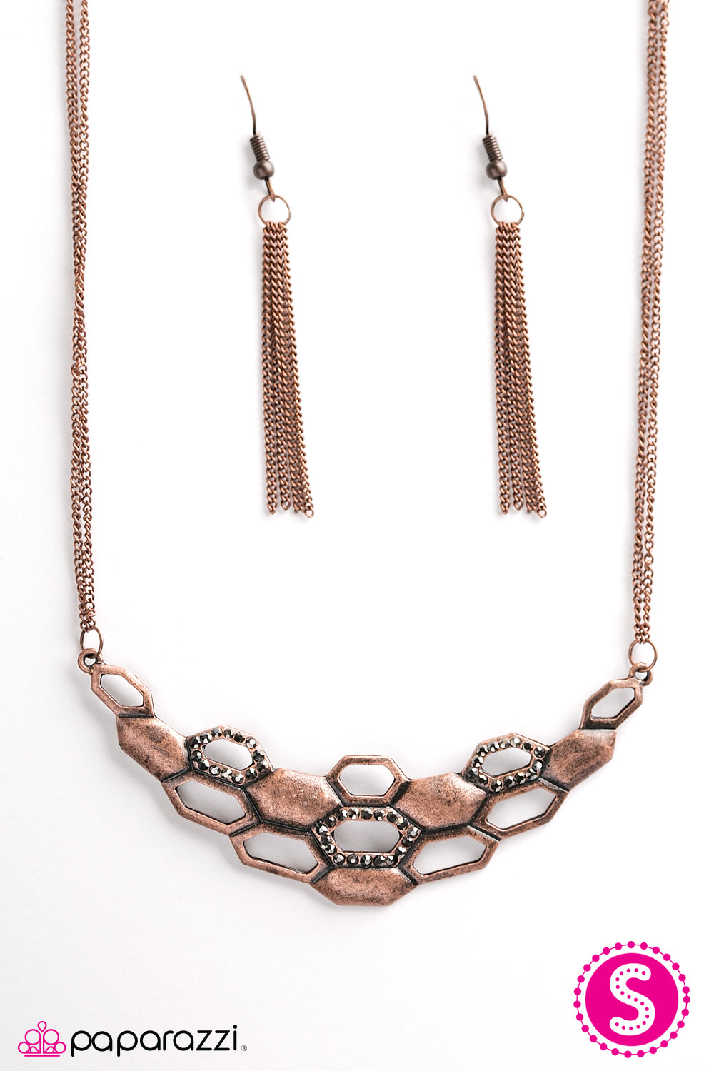 Paparazzi ♥ Queen Of The Hive - Copper ♥ Necklace