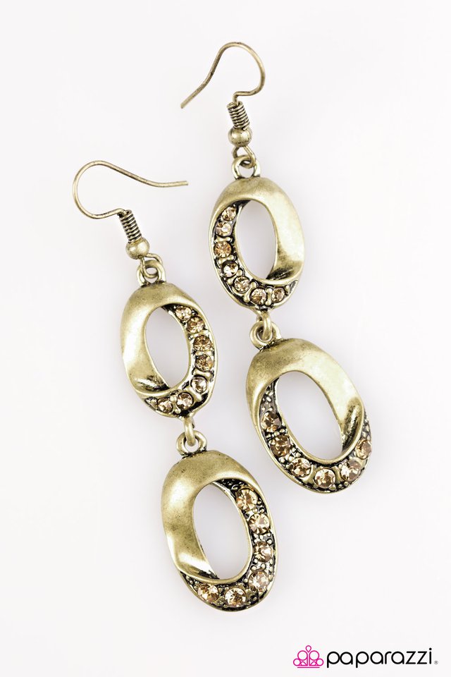 Paparazzi ♥ Have Money To Burn - Brass ♥ Earrings