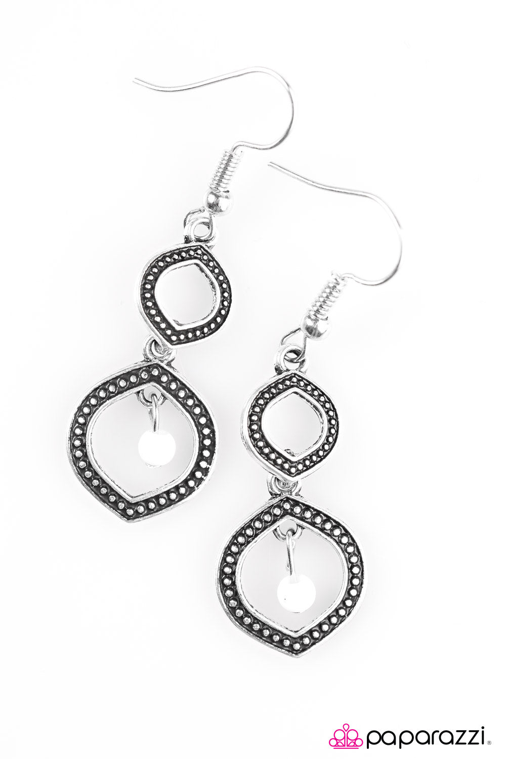 Paparazzi ♥ Dancing Genie - White ♥ Earrings