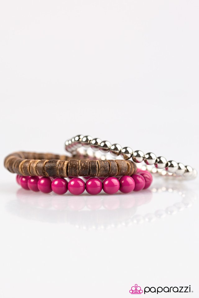 Paparazzi ♥ Ground Effect - Pink ♥ Bracelet