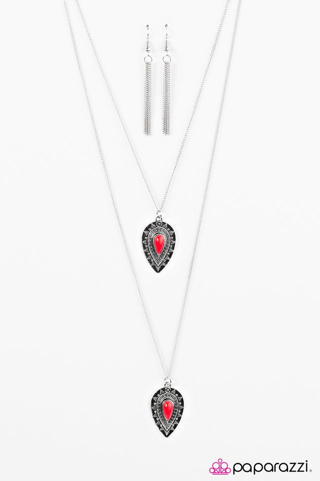 Paparazzi ♥ Rainbow Rainforest - Red ♥ Necklace