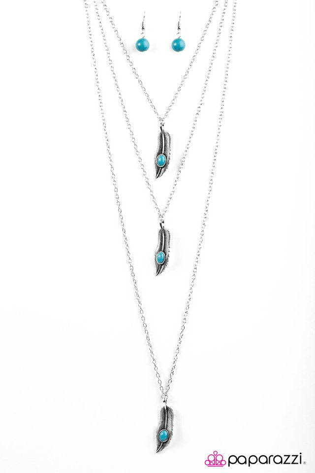Paparazzi ♥ Summer Flight - Blue ♥ Necklace
