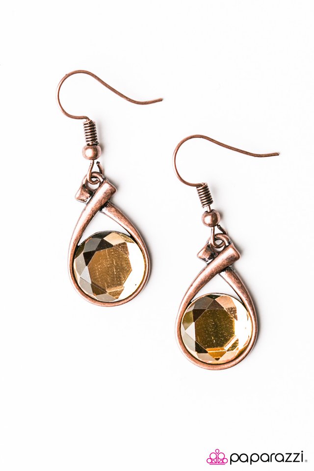 Paparazzi ♥ Bring On The Shimmer - Copper ♥ Earrings