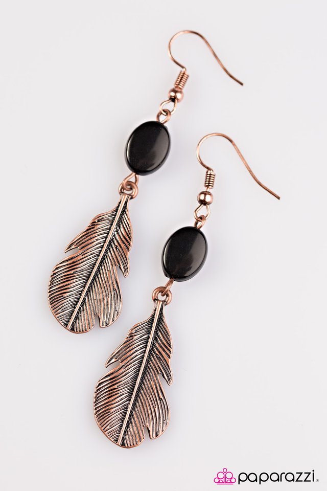 Paparazzi ♥ FLIGHT Of Day - Copper ♥ Earrings