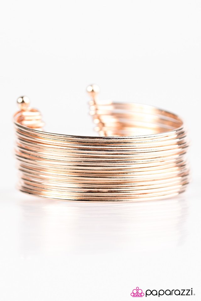 Paparazzi ♥ Tic Tac STACK! - Rose Gold ♥ Bracelet