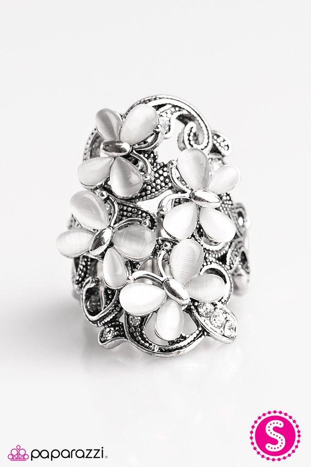 Paparazzi ♥ Blooming Butterflies - White ♥ Ring