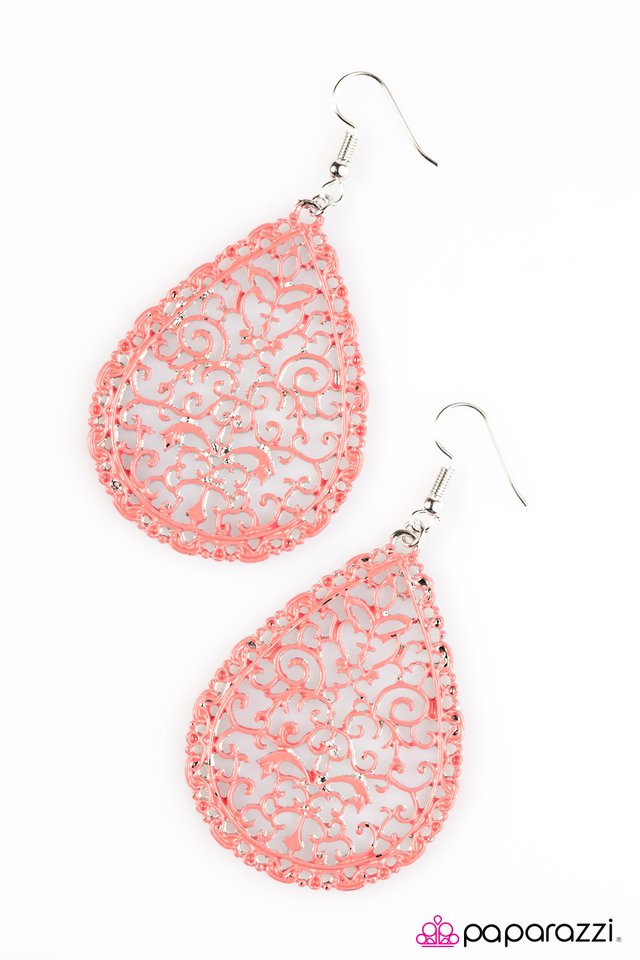 Paparazzi ♥ Spring Rain - Orange ♥ Earrings