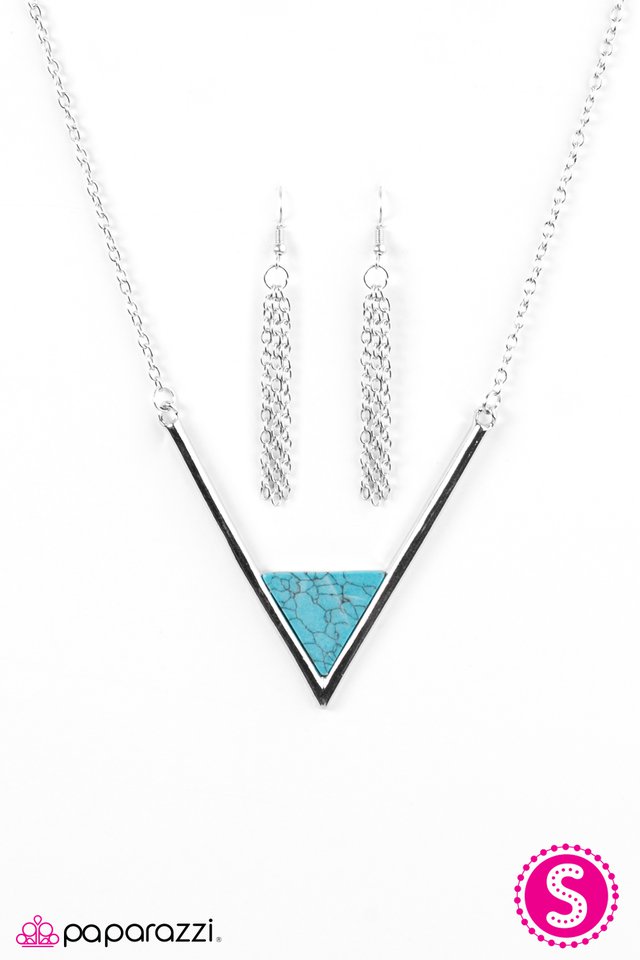 Paparazzi ♥ Mesa Marvel - Blue ♥ Necklace
