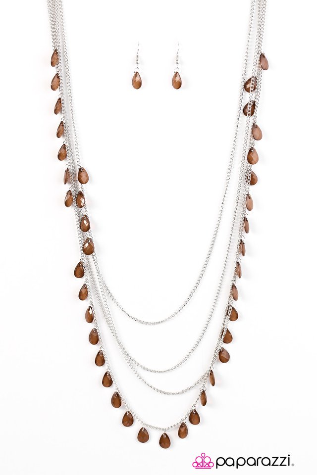 Paparazzi ♥ Summer Showers - Brown ♥ Necklace