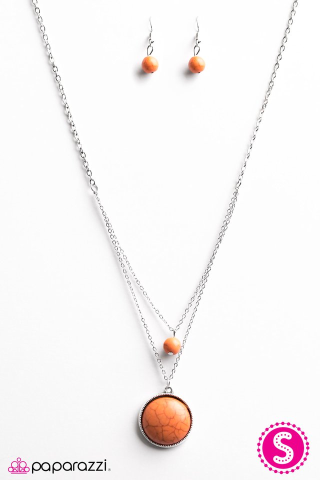 Paparazzi ♥ Sandstone Skies - Orange ♥ Necklace