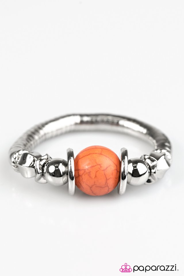 Paparazzi ♥ Brace Yourself - Orange ♥ Bracelet