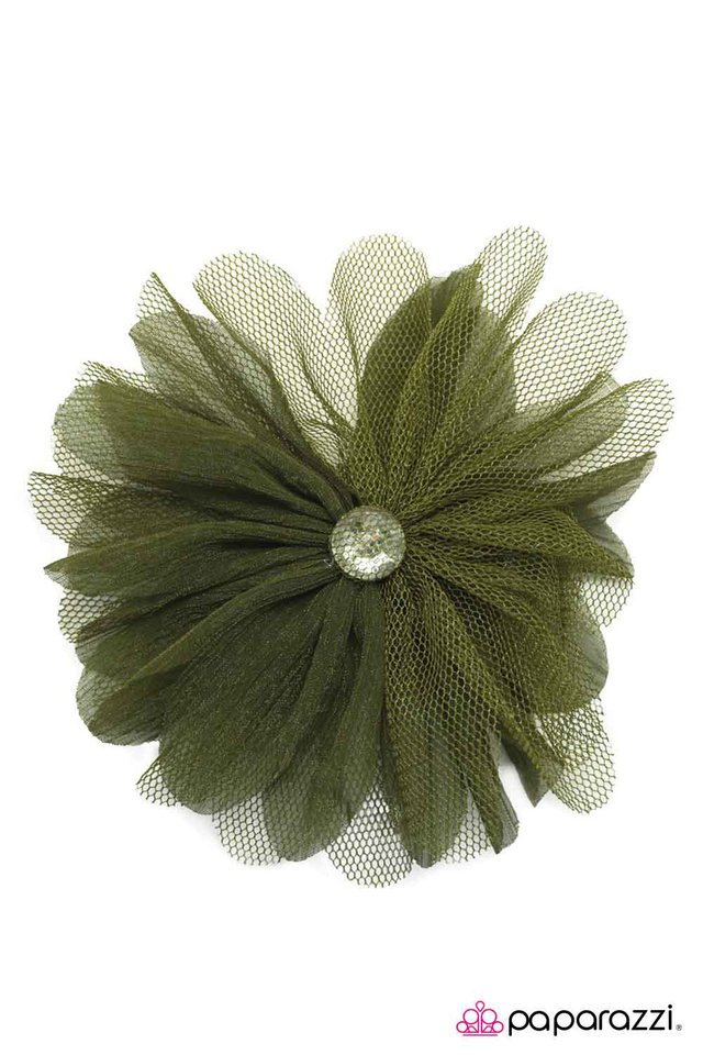 Paparazzi ♥ Side By Side - Green ♥ Hair Clip