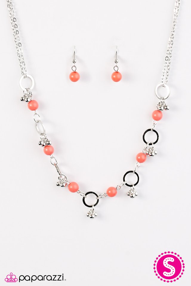 Paparazzi ♥ SHORE As The Wind Blows - Orange ♥ Necklace