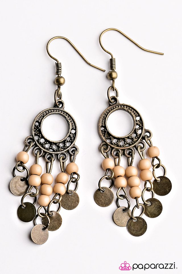 Paparazzi ♥ Gypsy Jamboree - Brown ♥ Earrings