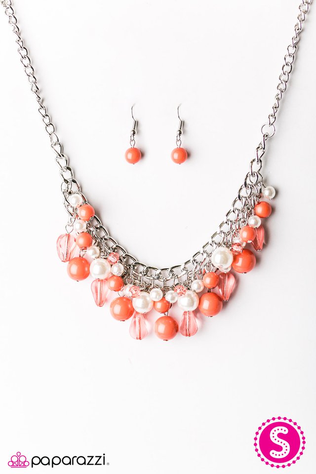 Paparazzi ♥ Vintage Vindication - Orange ♥ Necklace
