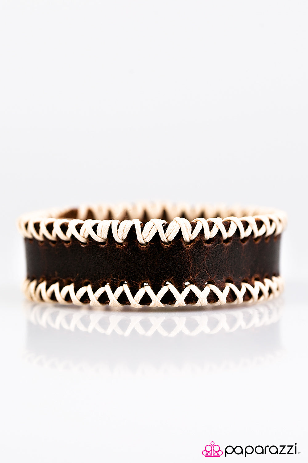 Paparazzi ♥ Stitch It Up - Brown ♥ Bracelet